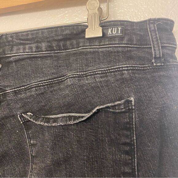 Kut From The Kloth Reese High Rise Fab Ab Ankle Straight Jeans distressed 16W - Picture 7 of 11